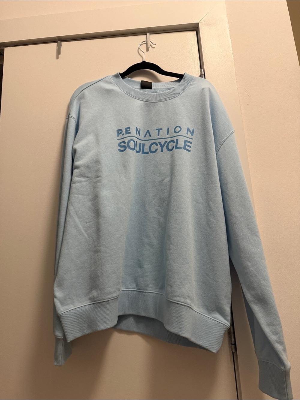 P.E Nation Baby Blue SoulCycle Crewneck Sweatshirt